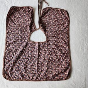 Adult Sized Bib‎ Special Needs Seniors Brown Floral Men's Womens Big Kids Fall